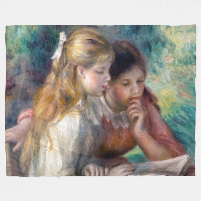 Pierre-Auguste Renoir - The Reading Fleece Blanket (Front (Horizontal))