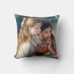 Pierre-Auguste Renoir - The Reading Throw Pillow