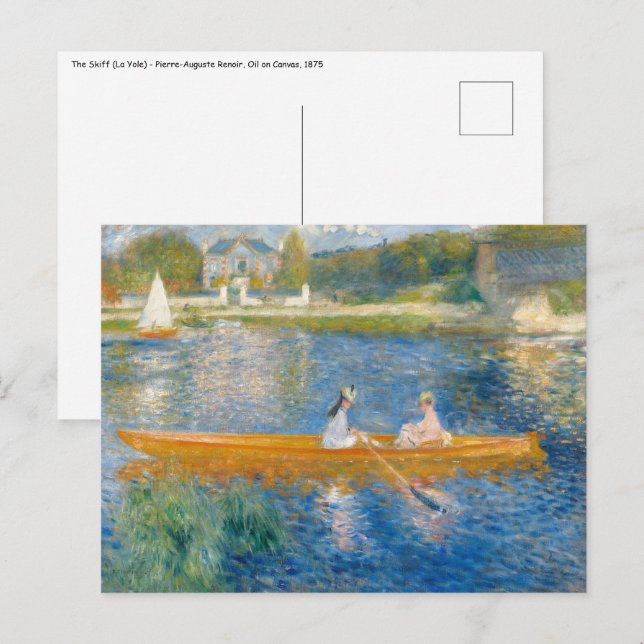 Pierre-Auguste Renoir - The Skiff Postcard (Front/Back)