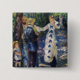 Pierre-Auguste Renoir - The Swing 2 Inch Square Button