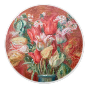 Pierre-Auguste Renoir - Tulip Bouquet Ceramic Knob