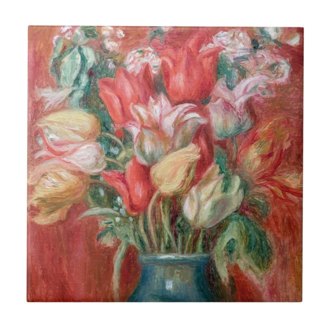 Pierre-Auguste Renoir - Tulip Bouquet Tile (Front)