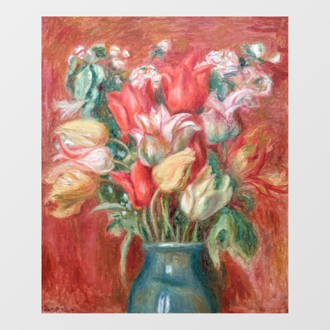 Pierre-Auguste Renoir - Tulip Bouquet Window Cling (Sheet)