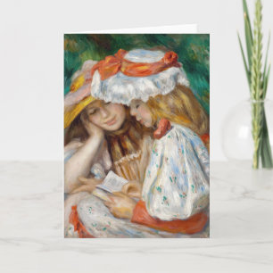 Pierre-Auguste Renoir - Two Girls Reading Card