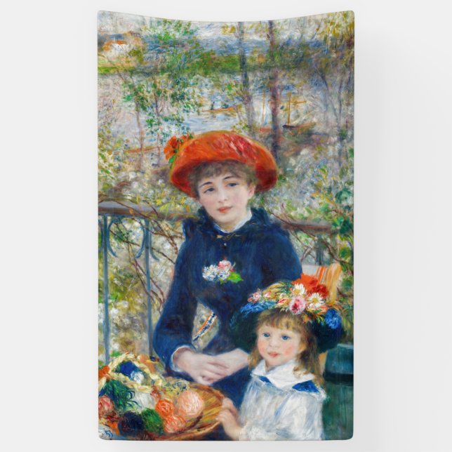 Pierre-Auguste Renoir — Two sisters on the Terrace Banner (Vertical)