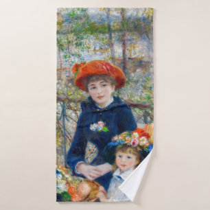 Pierre-Auguste Renoir - Two sisters on the Terrace Bath Towel Set