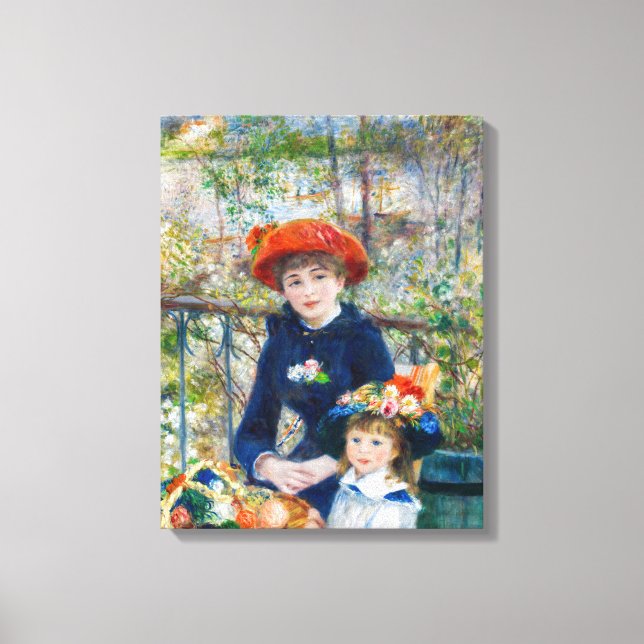 Pierre-Auguste Renoir - Two sisters on the Terrace Canvas Print (Front)