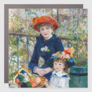 Pierre-Auguste Renoir - Two sisters on the Terrace Car Magnet