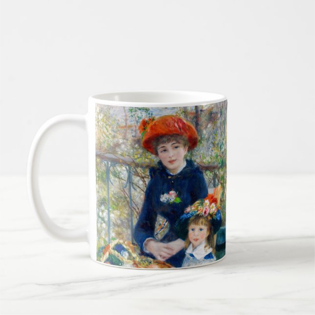 Pierre-Auguste Renoir - Two sisters on the Terrace Coffee Mug (Left)