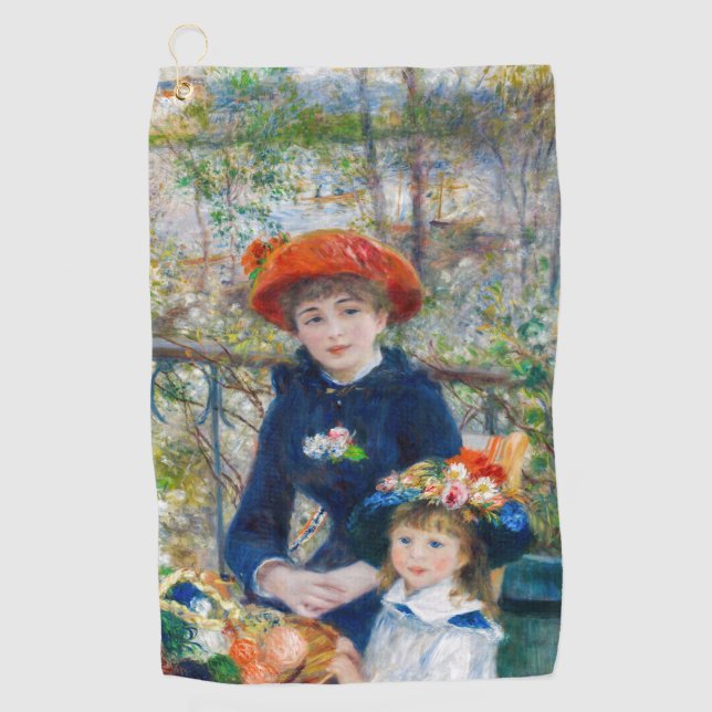Pierre-Auguste Renoir - Two sisters on the Terrace Golf Towel (Front)