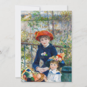 Pierre-Auguste Renoir - Two sisters on the Terrace Invitation