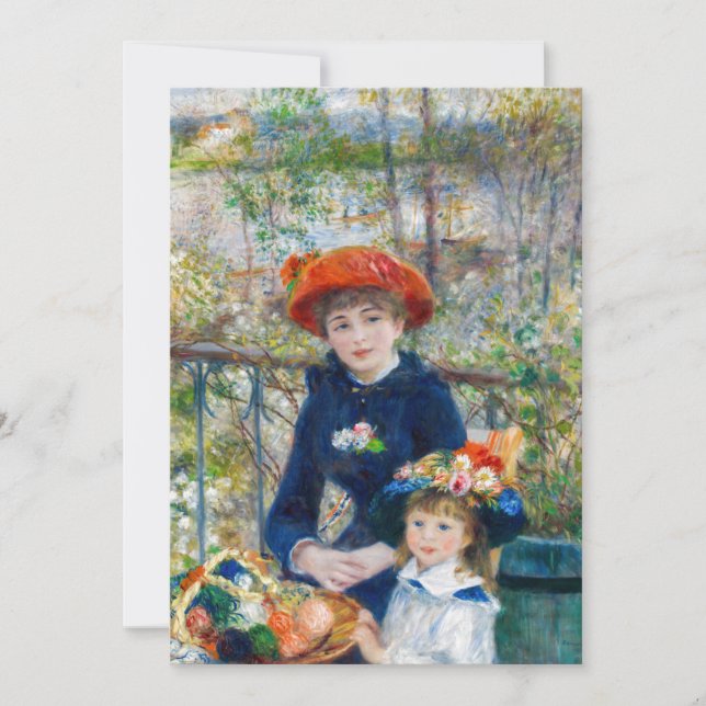 Pierre-Auguste Renoir - Two sisters on the Terrace Invitation (Front)