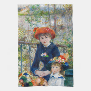 Pierre-Auguste Renoir - Two sisters on the Terrace Kitchen Towel