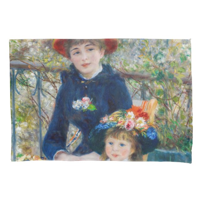 Pierre-Auguste Renoir - Two sisters on the Terrace Pillowcase (Front)