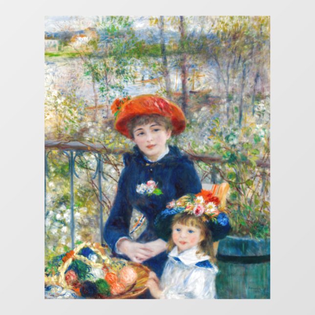 Pierre-Auguste Renoir - Two sisters on the Terrace Window Cling (Sheet)