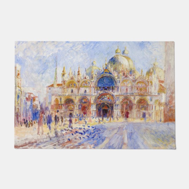 Pierre-Auguste Renoir - Venice, Piazza San Marco Doormat (Front)