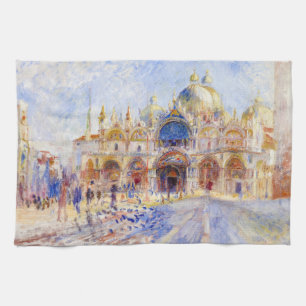 Pierre-Auguste Renoir - Venice, Piazza San Marco Kitchen Towel