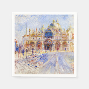 Pierre-Auguste Renoir - Venice, Piazza San Marco Napkin