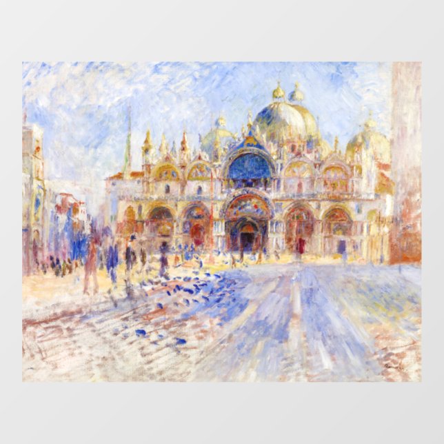 Pierre-Auguste Renoir - Venice, Piazza San Marco Window Cling (Sheet)
