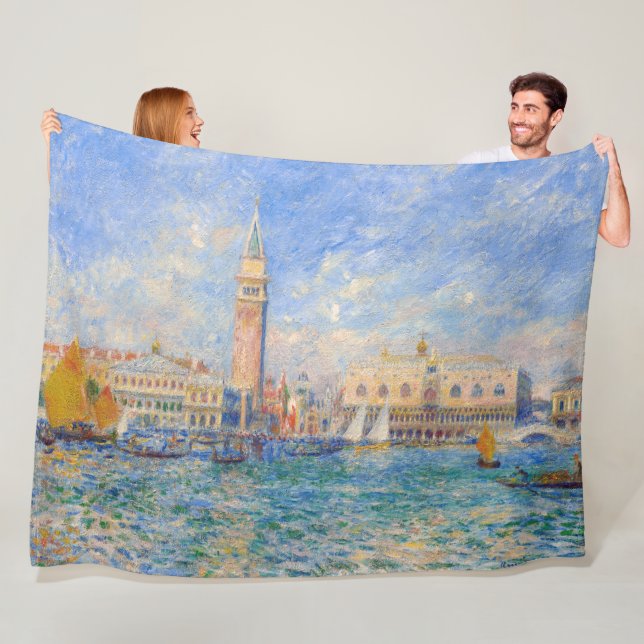 Pierre-Auguste Renoir - Venice, the Doge's Palace Fleece Blanket (In Situ)