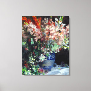 Pierre-Auguste Renoir Vintage Gladioli in a Vase Canvas Print