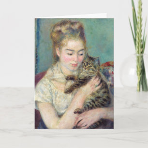Pierre-Auguste Renoir - Woman with a Cat Card