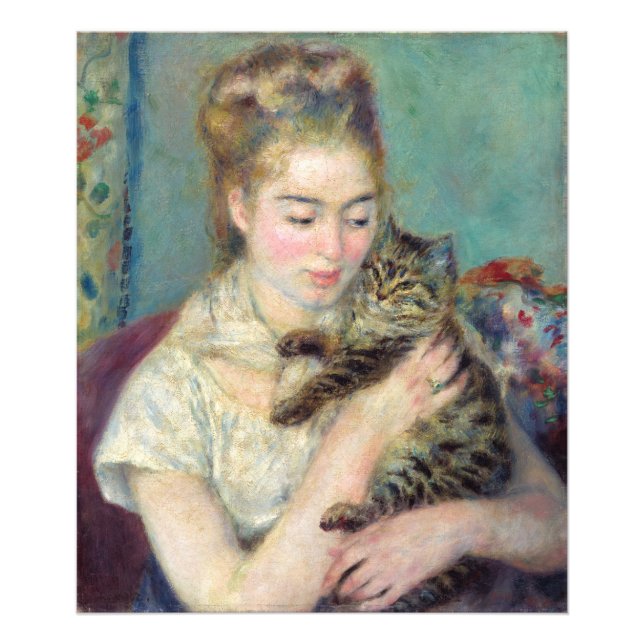 Pierre-Auguste Renoir - Woman with a Cat Photo Print (Front)
