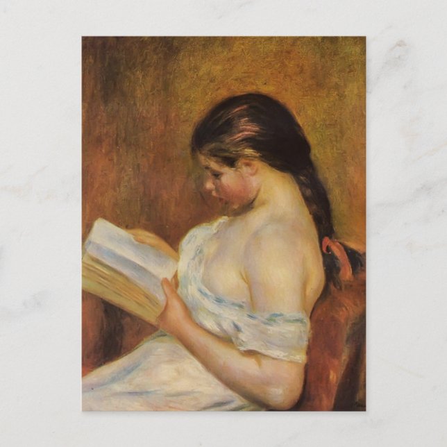 Pierre-Auguste Renoir- Young Girl Reading Postcard (Front)