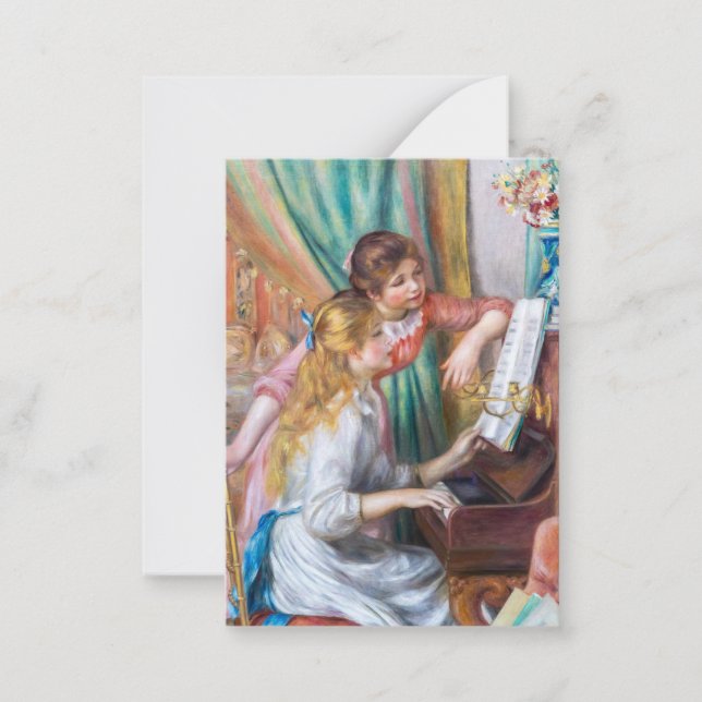 Pierre Auguste Renoir - Young Girls at the Piano Card (Front)