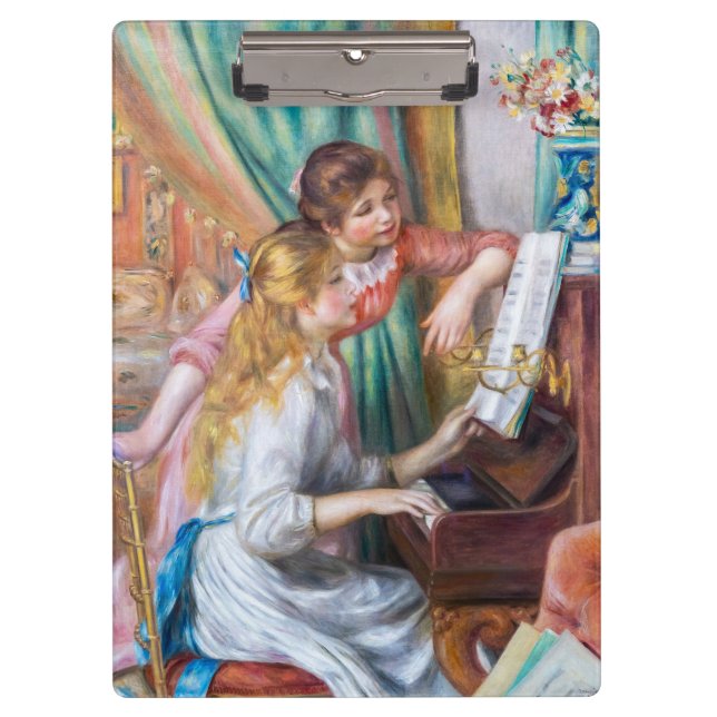 Pierre Auguste Renoir - Young Girls at the Piano Clipboard (Front)