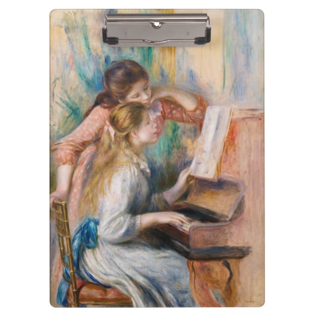 Pierre Auguste Renoir - Young Girls at the Piano Clipboard (Front)