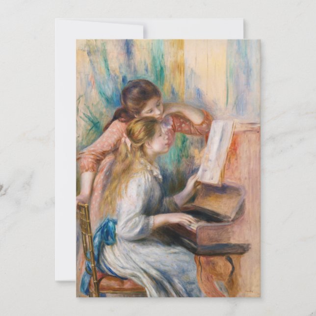Pierre Auguste Renoir - Young Girls at the Piano Invitation (Front)