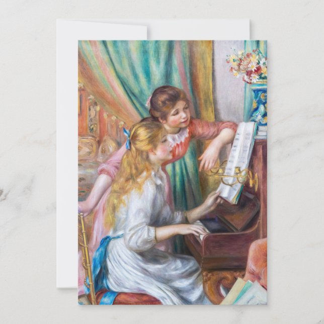 Pierre Auguste Renoir - Young Girls at the Piano Invitation (Front)