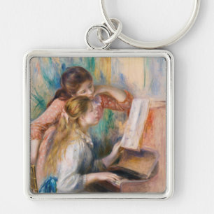 Pierre Auguste Renoir - Young Girls at the Piano Keychain