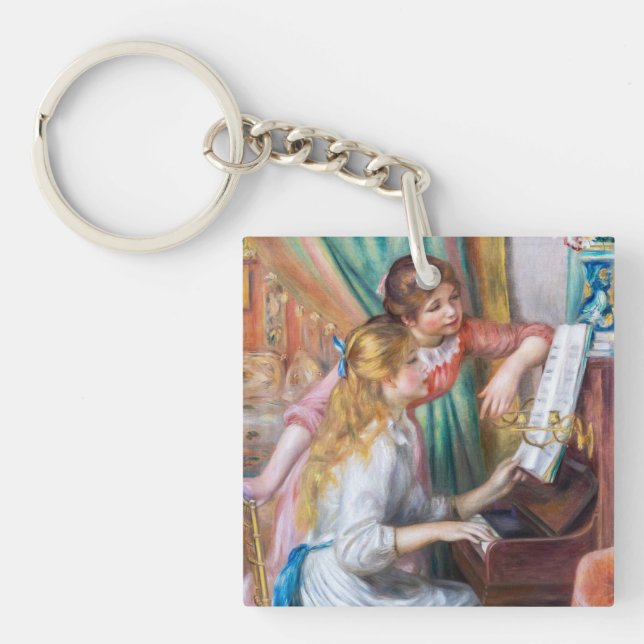 Pierre Auguste Renoir - Young Girls at the Piano Keychain (Front)