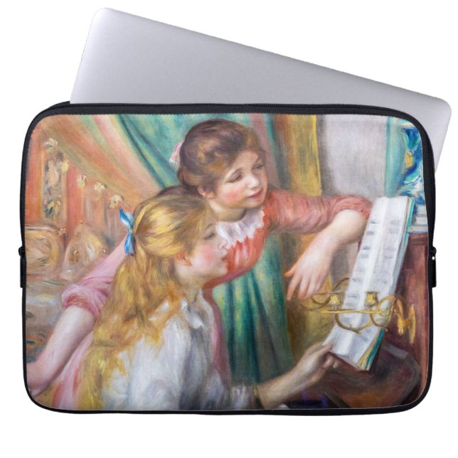 Pierre Auguste Renoir - Young Girls at the Piano Laptop Sleeve (Front)