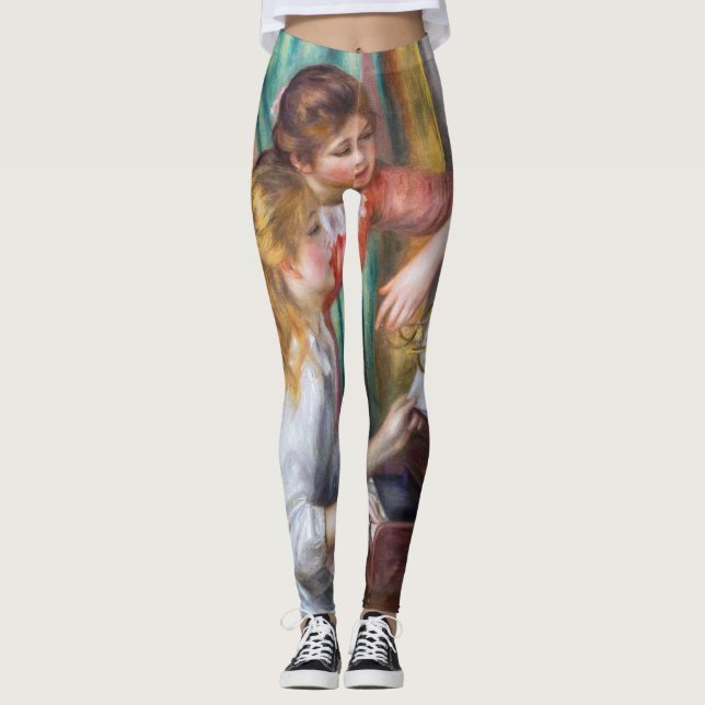 Pierre Auguste Renoir - Young Girls at the Piano Leggings (Front)