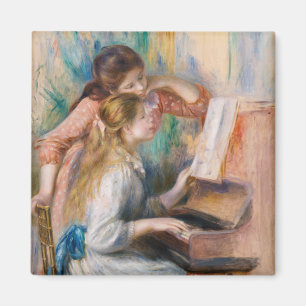 Pierre Auguste Renoir - Young Girls at the Piano Magnet