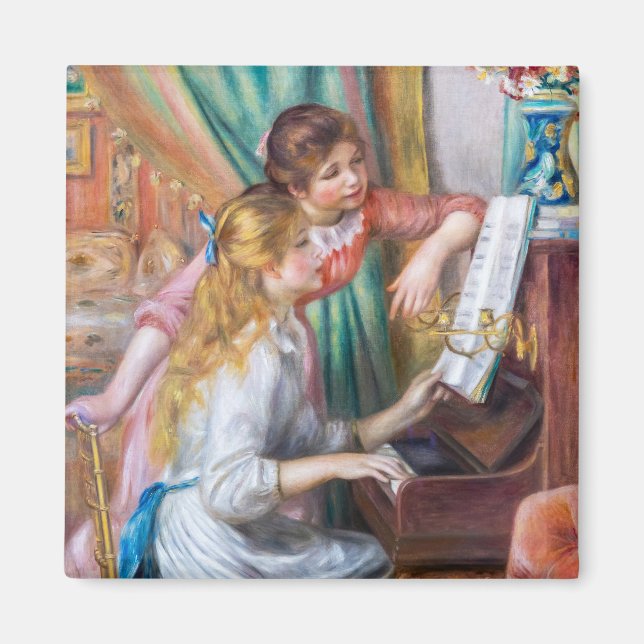 Pierre Auguste Renoir - Young Girls at the Piano Magnet (Front)