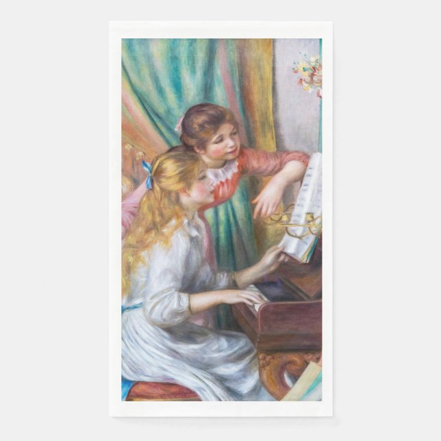 Pierre Auguste Renoir - Young Girls at the Piano Napkin (Front)