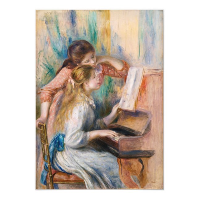 Pierre Auguste Renoir - Young Girls at the Piano Photo Print (Front)