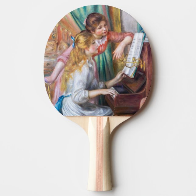 Pierre Auguste Renoir - Young Girls at the Piano Ping Pong Paddle (Front)