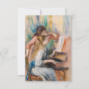 Pierre Auguste Renoir - Young Girls at the Piano Thank You Card