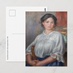 Pierre-Auguste Renoir - Young Woman Seated Postcard