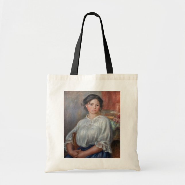 Pierre-Auguste Renoir - Young Woman Seated Tote Bag (Front)