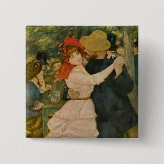 Pierre-Auguste Renoir's Dance at Bougival (1883) 2 Inch Square Button