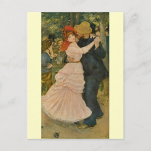 Pierre-Auguste Renoir's Dance at Bougival (1883) Postcard