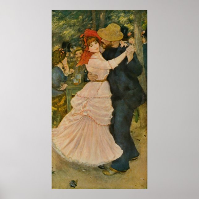 Pierre-Auguste Renoir's Dance at Bougival (1883) Poster (Front)