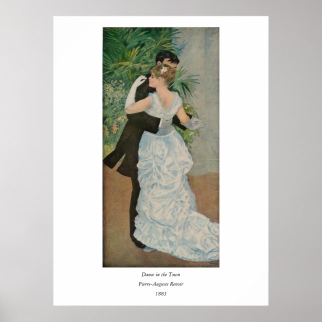 Pierre-Auguste Renoir's Dance in the Town (1883) Poster (Front)