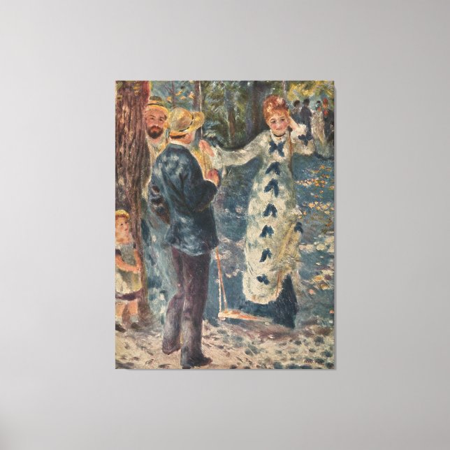 Pierre-Auguste Renoir's The Swing (1876) Canvas Print (Front)